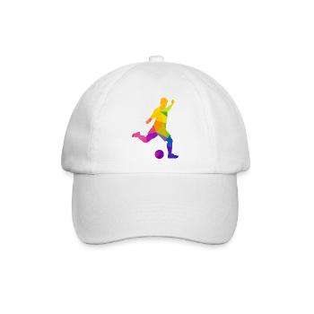 Fussball Fussballer Fussballspieler Fussballfan - Baseballkappe - Weiß/Weiß - Vorne