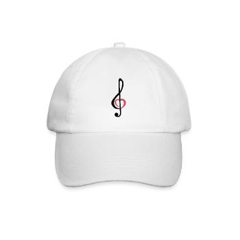 Musik Geschenk Orchester Musikliebe Lied music Pop - Baseballkappe - Weiß/Weiß - Vorne