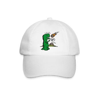 Rock paper scissors T-rex lustig Dinosaurier Komet - Baseballkappe - Weiß/Weiß - Vorne