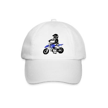 Kinder Motocross - KIDS MX - Baseballkappe - Weiß/Weiß - Vorne