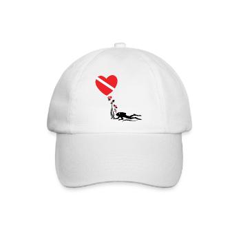 SCUBA LOVE SCUBA DIVING - Baseballkappe - Weiß/Weiß - Vorne