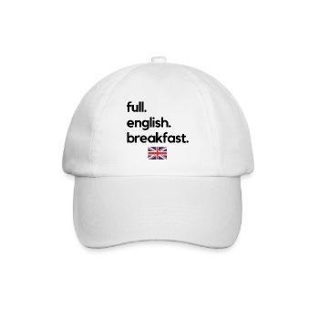 full. english. breakfast. - Baseballkappe - Weiß/Weiß - Vorne