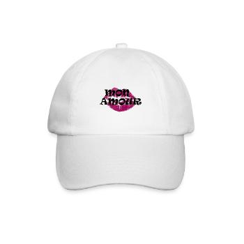 Mon Amour Valentinstag Geschenk - Baseballkappe - Weiß/Weiß - Vorne