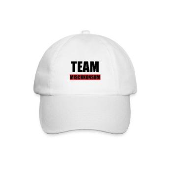 Team Mischkonsum Druffi Rave Techno Keta Geschenke - Baseballkappe - Weiß/Weiß - Vorne