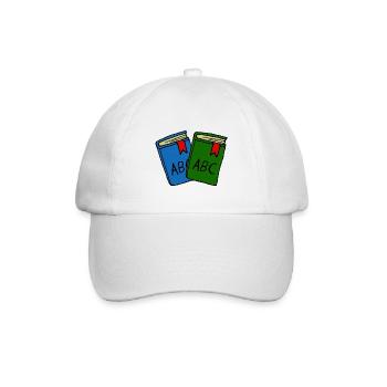 Schulbücher, Erste Klasse, Kinder - Baseballkappe - Weiß/Weiß - Vorne