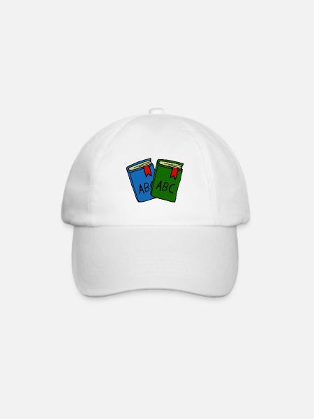 Schulbücher, Erste Klasse, Kinder - Baseballkappe - Weiß/Weiß