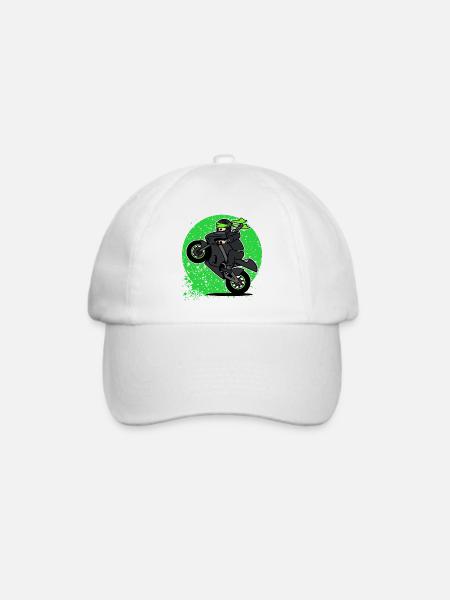 Rennfahrer Motorsport Motorrad Motorräder Biker - Baseballkappe - Weiß/Weiß