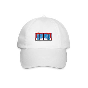 Tram Straßenbahn Zug - Baseballkappe - Weiß/Weiß - Vorne