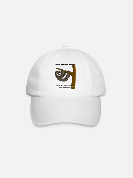 Faultier - Baseballkappe - Weiß/Weiß