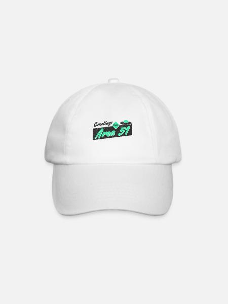 Grüße aus dem Bereich 51 - Baseballkappe - Weiß/Weiß
