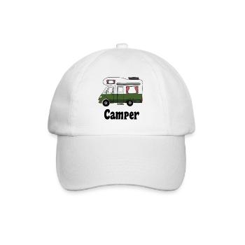 Camper Wohnmobil Caravan - Baseballkappe - Weiß/Weiß - Vorne