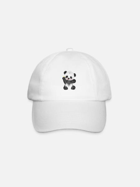 Baby Panda - Baseballkappe - Weiß/Weiß