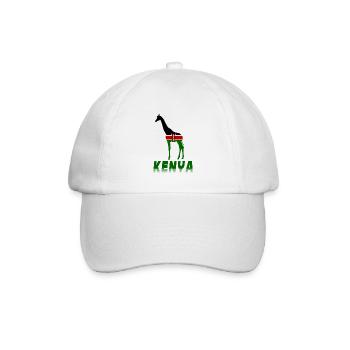Kenia Giraffe - Baseballkappe - Weiß/Weiß - Vorne