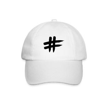 # Hashtag - Baseballkappe - Weiß/Weiß - Vorne