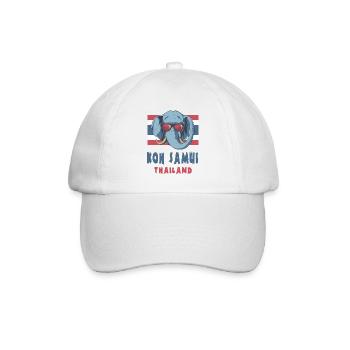 Koh Samui Thailand Design - Baseballkappe - Weiß/Weiß - Vorne