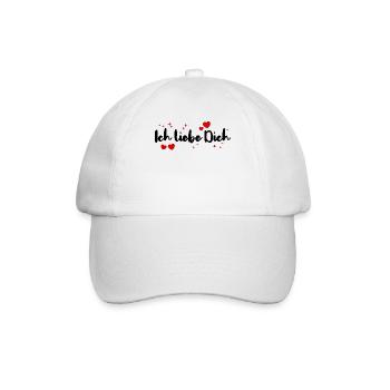 Ich Liebe Dich Spruch Paare Partnerschaft Verliebt - Baseballkappe - Weiß/Weiß - Vorne