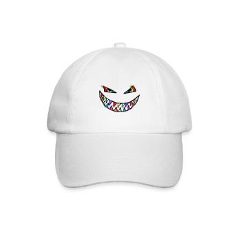 Rainbow Monster Shark Teeth Regenbogen Farben - Baseballkappe - Weiß/Weiß - Vorne