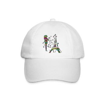 Paris in Farbe - Baseballkappe - Weiß/Weiß - Vorne