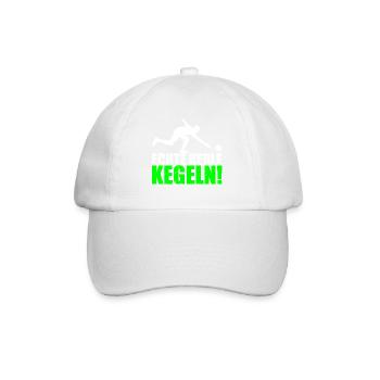 Echte Männer kegeln - Baseballkappe - Weiß/Weiß - Vorne