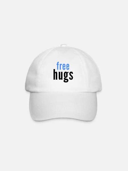 free hugs - Baseballkappe - Weiß/Weiß