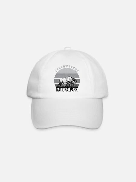 Yellowstone Nationalpark - Baseballkappe - Weiß/Weiß