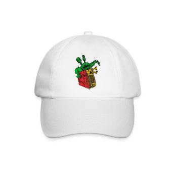 Reggae Reggaemusik Reggaeton Jamaika Jam Musik - Baseballkappe - Weiß/Weiß - Vorne