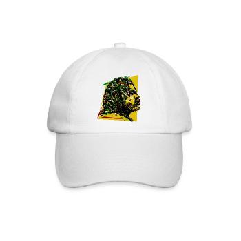 Jamaika Reggae Rasta Rastafari Musik Reggaeton Jah - Baseballkappe - Weiß/Weiß - Vorne