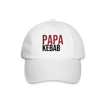 Papa Kebab - Baseballkappe - Weiß/Weiß - Vorne