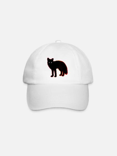 Dead Black Fox - Baseballkappe - Weiß/Weiß