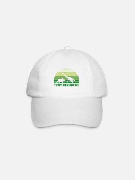 Team herbivore Vegan Geschenk Plant - Baseballkappe - Weiß/Weiß