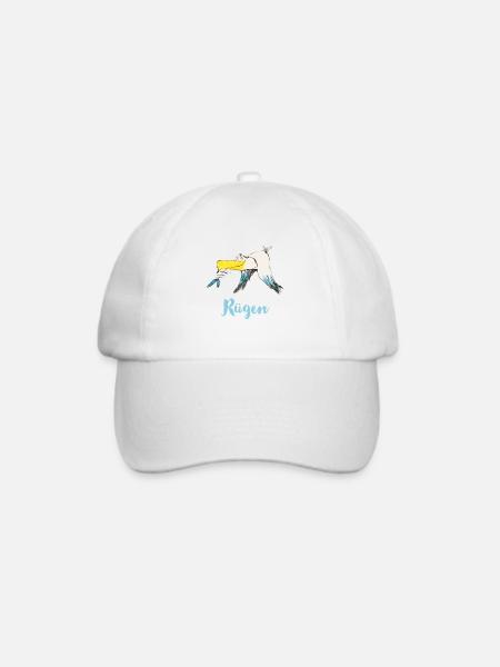 Rügen Möwe - Baseballkappe - Weiß/Weiß