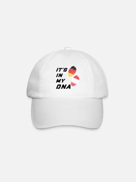 Es ist in meiner DNA Deutschland und Österreich - Baseballkappe - Weiß/Weiß