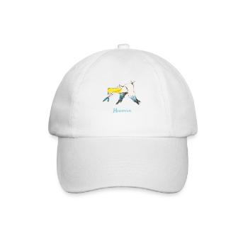 Lustige Menorca Moewe - Baseballkappe - Weiß/Weiß - Vorne