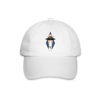 UFO Alien Spaceship - Außerirdisch Cool - Baseballkappe - Weiß/Weiß - Vorne