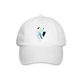 Hippe abstrakte, geometrische Formen & Shapes - Baseballkappe - Weiß/Weiß - Vorne