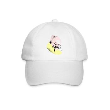 Hippe abstrakte, geometrische Formen & Shapes - Baseballkappe - Weiß/Weiß - Vorne