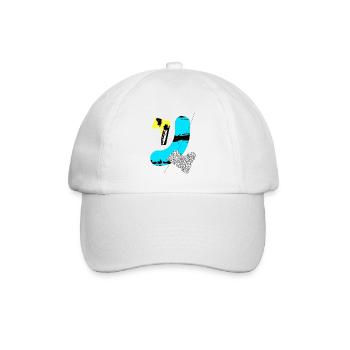 Abstrakte geometrische Formen & Shapes - Baseballkappe - Weiß/Weiß - Vorne