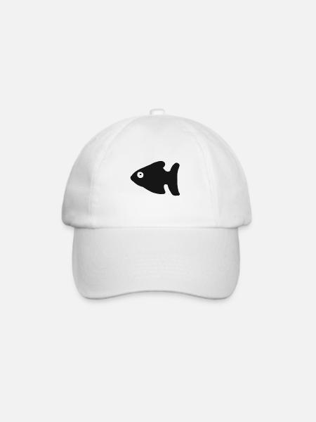 Fisch Fischen Fischer Angler Geschenk - Baseballkappe - Weiß/Weiß