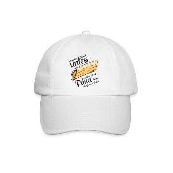 Pasta Nudel Noodle Teig Spaghetti Mehl Geschenk - Baseballkappe - Weiß/Weiß - Vorne