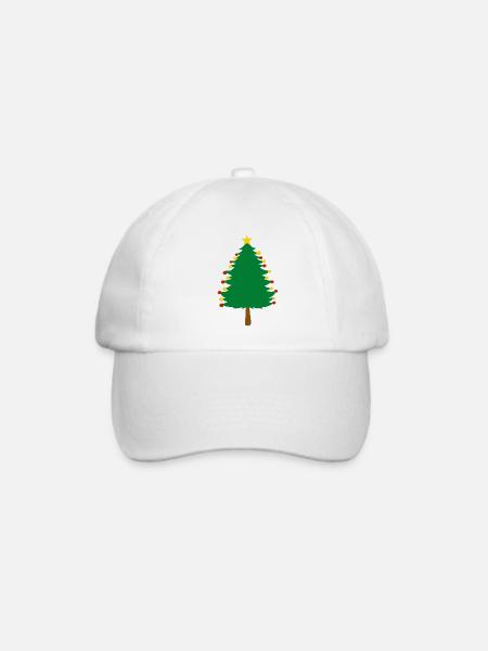 Weihnachtsbaum Weihnachten Geschenk Christmas XMas - Baseballkappe - Weiß/Weiß