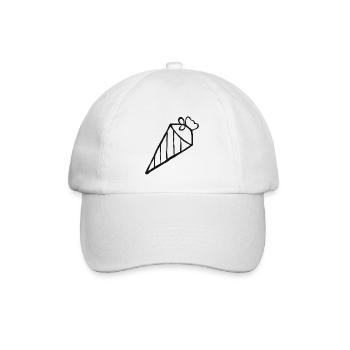 Schultüte Schulanfang Einschulung Zuckertüte - Baseballkappe - Weiß/Weiß - Vorne