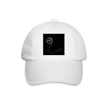 Geocaching Gesichtsmaske - Baseballkappe - Weiß/Weiß - Vorne
