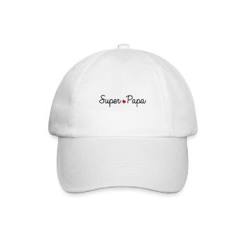Für Superväter und zukünftige Väter - Baseballkappe - Weiß/Weiß - Vorne
