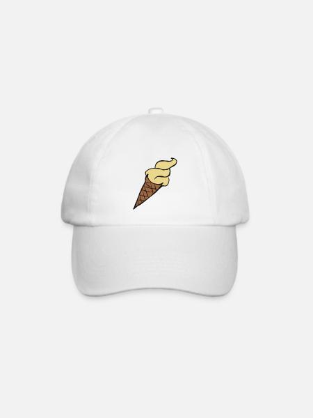 Eiskrem Eis Eiscreme Ice Cream Eiskreme Geschenk - Baseballkappe - Weiß/Weiß