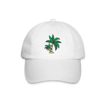 Palme - Baseballkappe - Weiß/Weiß - Vorne