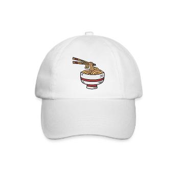 Ramen Nudeln Nudelsuppe Asien Japan Geschenk - Baseballkappe - Weiß/Weiß - Vorne
