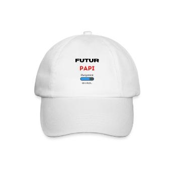 zukünftiges Opa-T-Shirt. Zukünftiges Geburtsgeschenk - Baseballkappe - Weiß/Weiß - Vorne