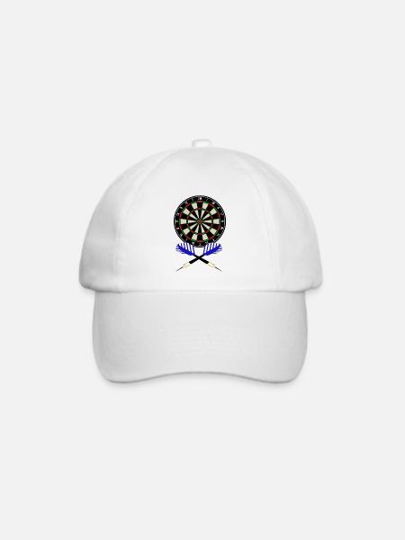 Dartscheibe - Baseballkappe - Weiß/Weiß