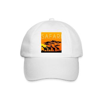 safari mit giraffen,safari,giraffen - Baseballkappe - Weiß/Weiß - Vorne