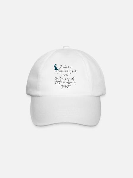 Humor Jane Austen - Baseballkappe - Weiß/Weiß
